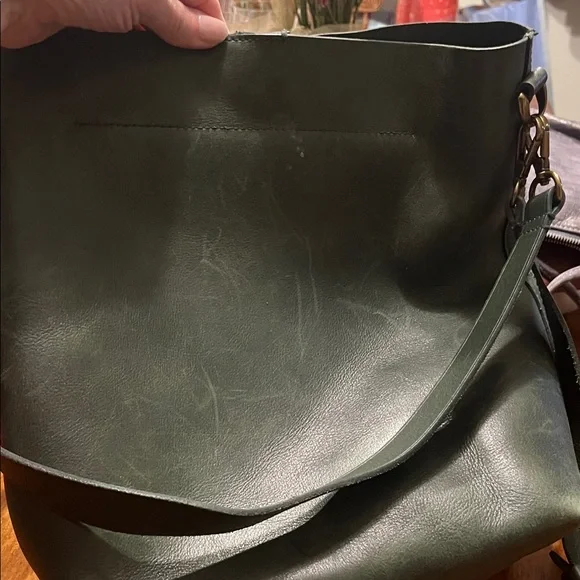Madewell Dark Green Leather Shoulder Bag - Picture 3 of 4